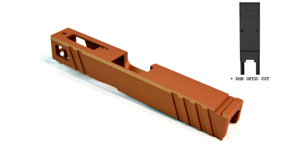 Gun Cuts Apprentice Slide for Glock 19, Optic Cut, Copper, GC-G19-APP-COP-RMR