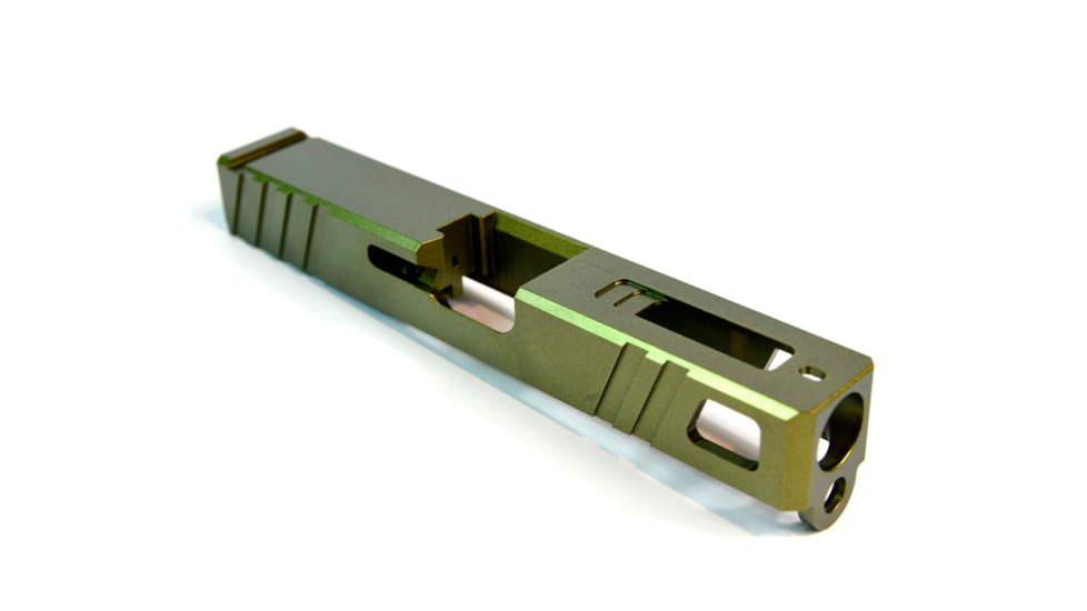 Gun Cuts Apprentice Slide for Glock 19, Optic Cut, Leprechaun Gold, GC-G19-APP-LGO-RMR