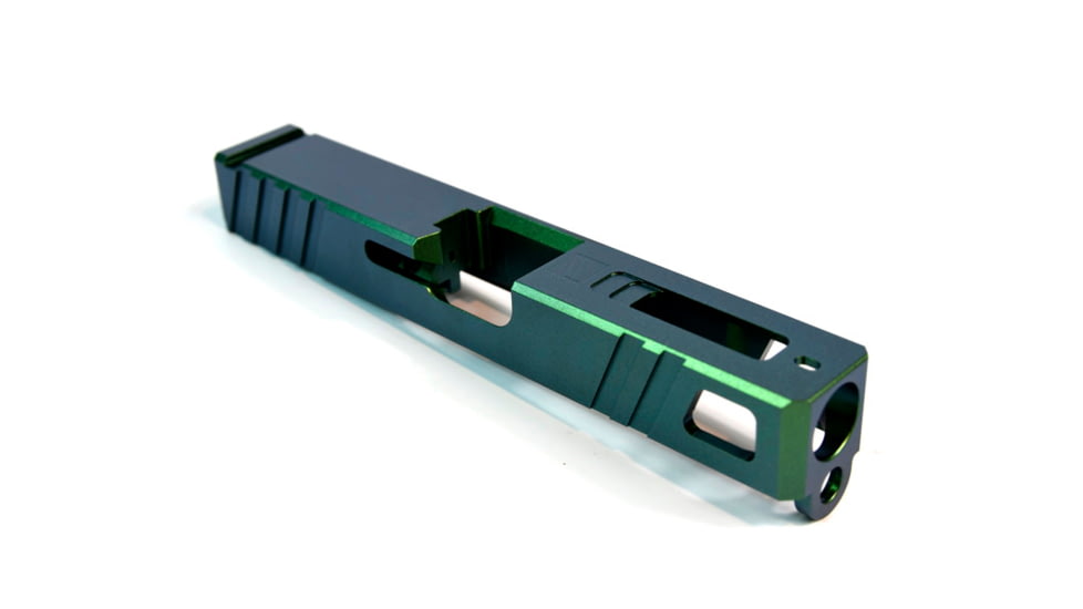 Gun Cuts Apprentice Slide for Glock 19, Optic Cut, Radioactive Green, GC-G19-APP-RGR-RMR