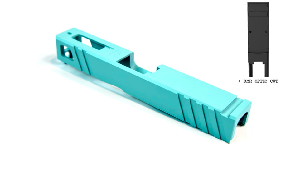 Gun Cuts Apprentice Slide for Glock 19, Optic Cut, Robbins Egg Blue, GC-G19-APP-REB-RMR