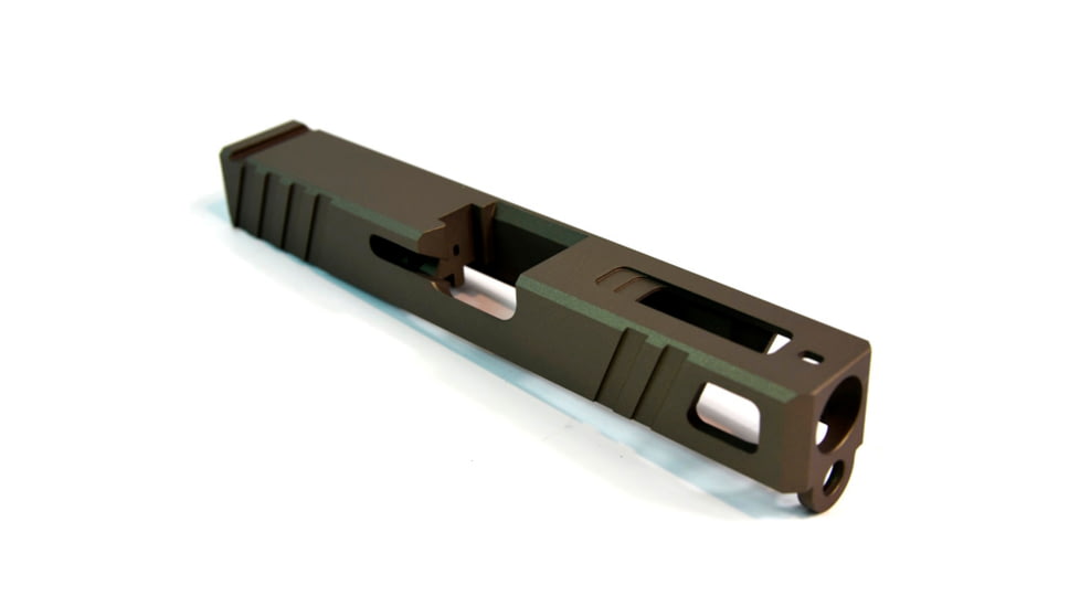 Gun Cuts Apprentice Slide for Glock 19, Optic Cut, Smoked Bronze, GC-G19-APP-SBR-RMR