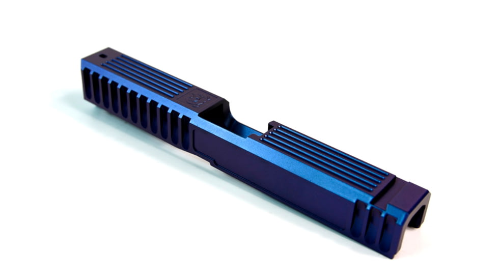 Gun Cuts Bulldog Slide for Glock 17, No Optic Cut, Arctic Laser Blue, GC-G17-BUL-ALS-NO