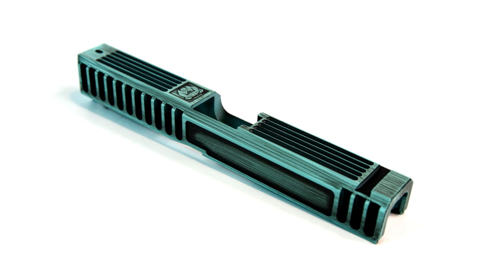 Gun Cuts Bulldog Slide for Glock 17, No Optic Cut, Battleworn Robbins Egg Blue, GC-G17-BUL-REBBW-NO
