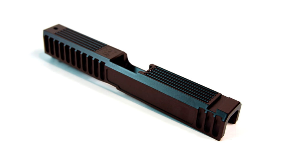 Gun Cuts Bulldog Slide for Glock 17, No Optic Cut, Black Cherry Bomb, GC-G17-BUL-BCB-NO