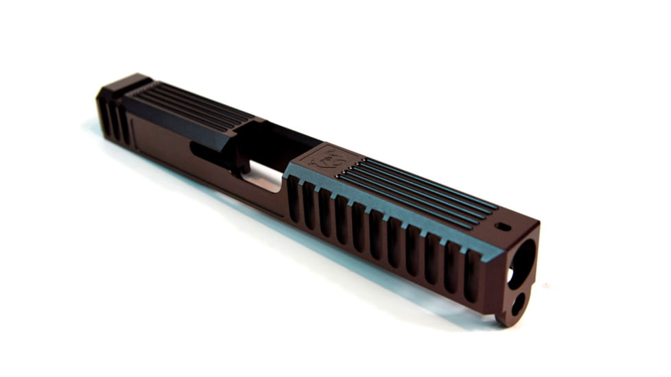 Gun Cuts Bulldog Slide for Glock 17, No Optic Cut, Black Cherry Bomb, GC-G17-BUL-BCB-NO