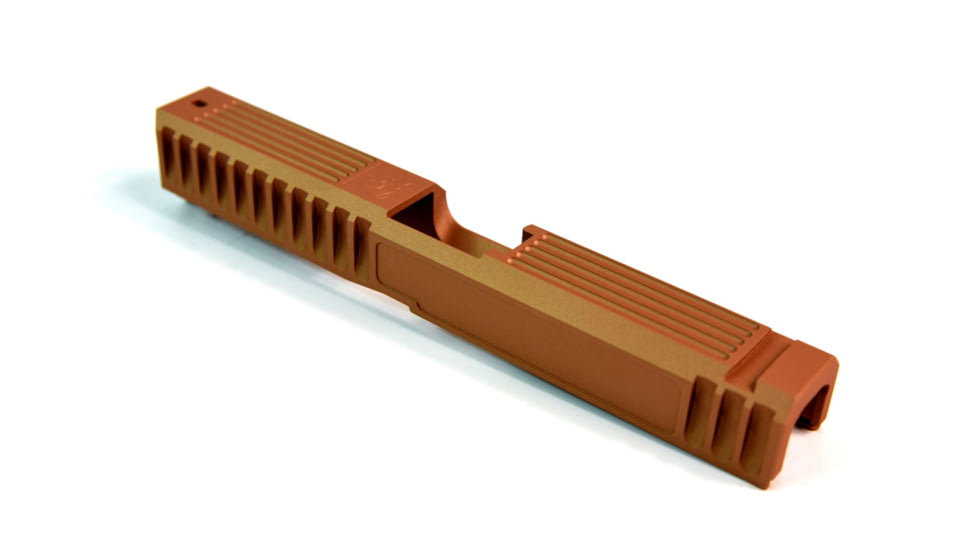 Gun Cuts Bulldog Slide for Glock 17, No Optic Cut, Copper, GC-G17-BUL-COP-NO