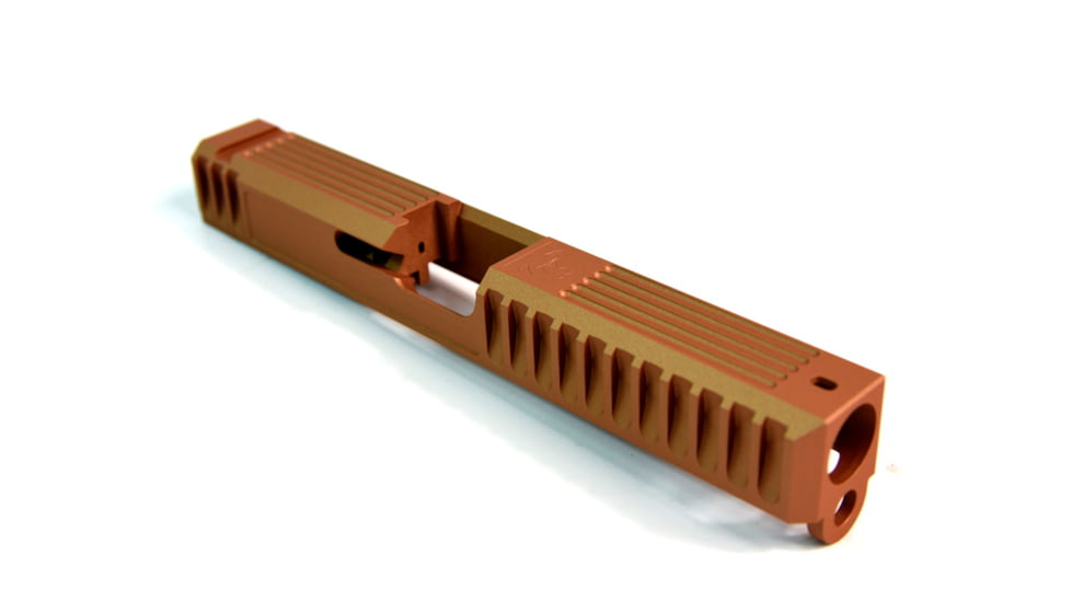 Gun Cuts Bulldog Slide for Glock 17, No Optic Cut, Copper, GC-G17-BUL-COP-NO