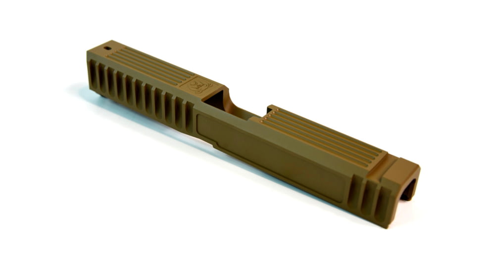 Gun Cuts Bulldog Slide for Glock 17, No Optic Cut, Coyote Tan, GC-G17-BUL-CTA-NO