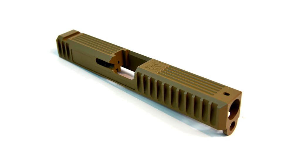 Gun Cuts Bulldog Slide for Glock 17, No Optic Cut, Coyote Tan, GC-G17-BUL-CTA-NO