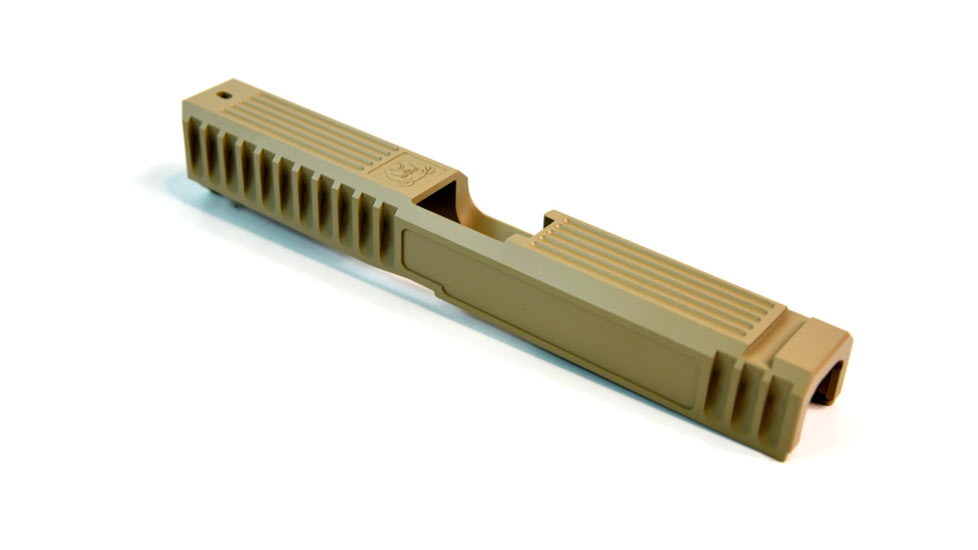Gun Cuts Bulldog Slide for Glock 17, No Optic Cut, Desert Sand, GC-G17-BUL-DSA-NO