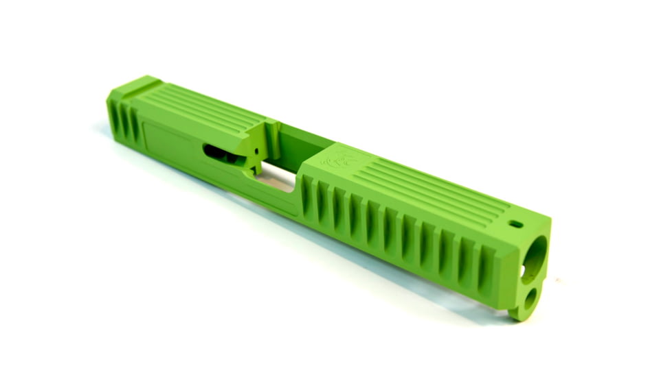 Gun Cuts Bulldog Slide for Glock 17, No Optic Cut, Zombie Green, GC-G17-BUL-ZGR-NO