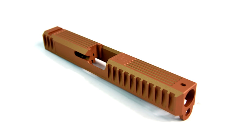 Gun Cuts Bulldog Slide for Glock 17, Optic Cut, Copper, GC-G17-BUL-COP-RMR