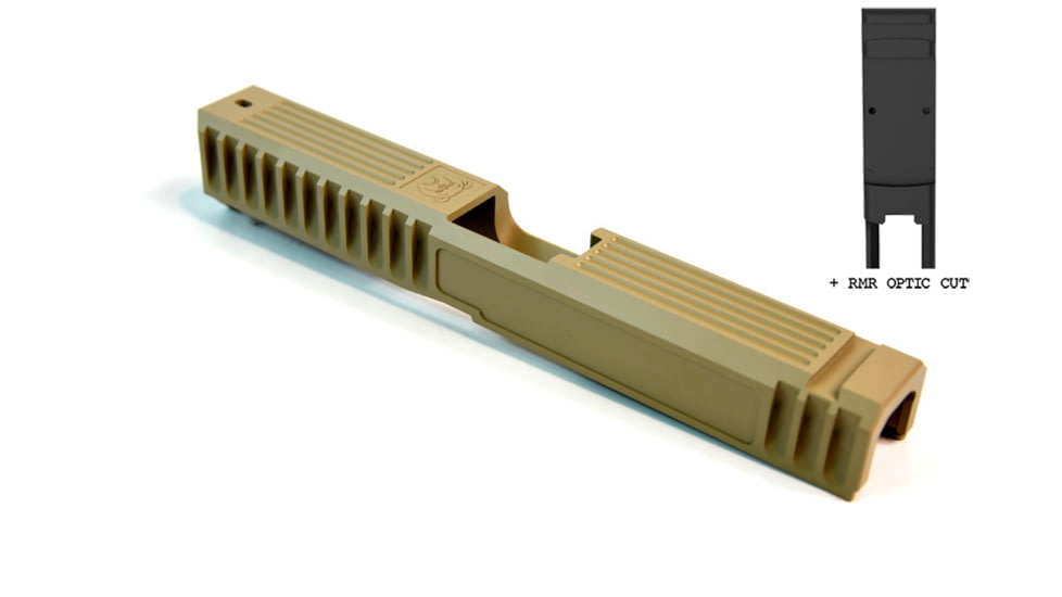 Gun Cuts Bulldog Slide for Glock 17, Optic Cut, Desert Sand, GC-G17-BUL-DSA-RMR