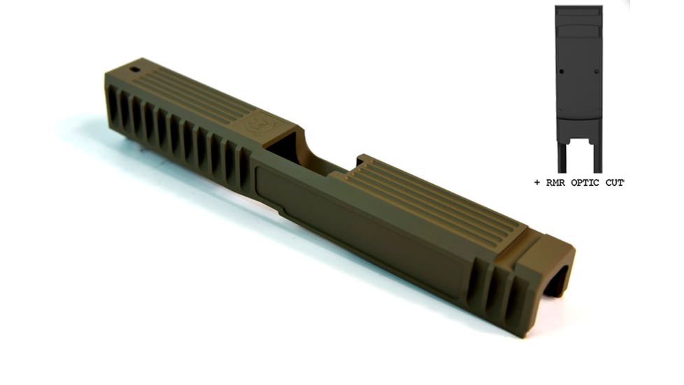 Gun Cuts Bulldog Slide for Glock 17, Optic Cut, Flat Dark Earth, GC-G17-BUL-FDE-RMR