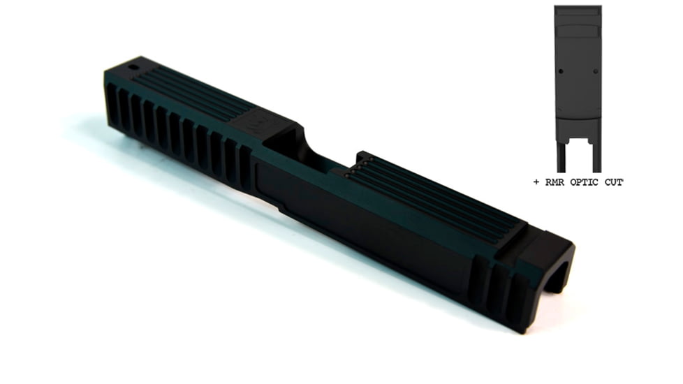 Gun Cuts Bulldog Slide for Glock 17, Optic Cut, Graphite Black, GC-G17-BUL-GBL-RMR