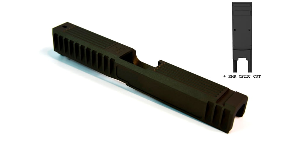 Gun Cuts Bulldog Slide for Glock 17, Optic Cut, Midnight Bronze, GC-G17-BUL-MBR-RMR