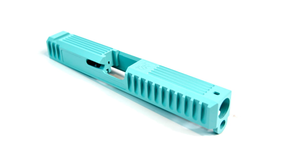 Gun Cuts Bulldog Slide for Glock 17, Optic Cut, Robbins Egg Blue, GC-G17-BUL-REB-RMR