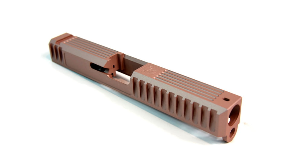 Gun Cuts Bulldog Slide for Glock 17, Optic Cut, Rose Gold, GC-G17-BUL-RGO-RMR
