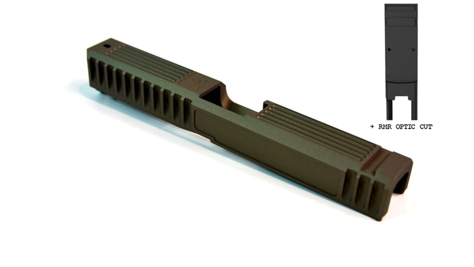 Gun Cuts Bulldog Slide for Glock 17, Optic Cut, Smoked Bronze, GC-G17-BUL-SBR-RMR