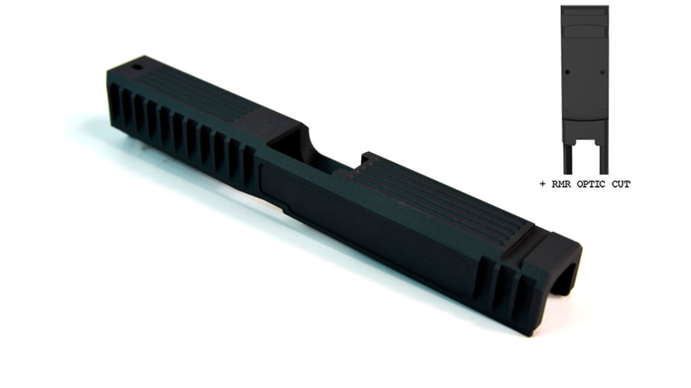Gun Cuts Bulldog Slide for Glock 17, Optic Cut, Sniper Gray, GC-G17-BUL-SGR-RMR