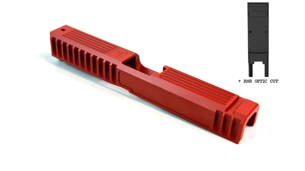 Gun Cuts Bulldog Slide for Glock 17, Optic Cut, USMC Red, GC-G17-BUL-URE-RMR
