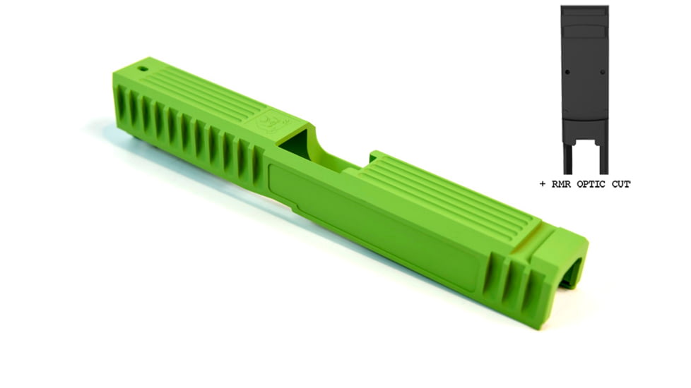 Gun Cuts Bulldog Slide for Glock 17, Optic Cut, Zombie Green, GC-G17-BUL-ZGR-RMR
