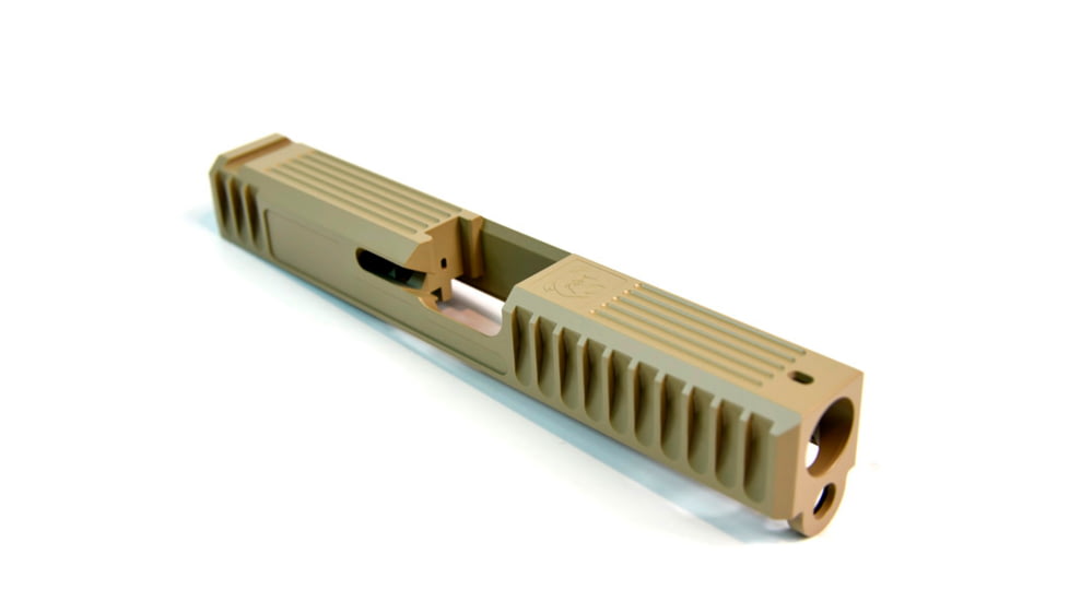 Gun Cuts Bulldog Slide for Glock 19, Optic Cut, Desert Sand, GC-G19-BUL-DSA-RMR