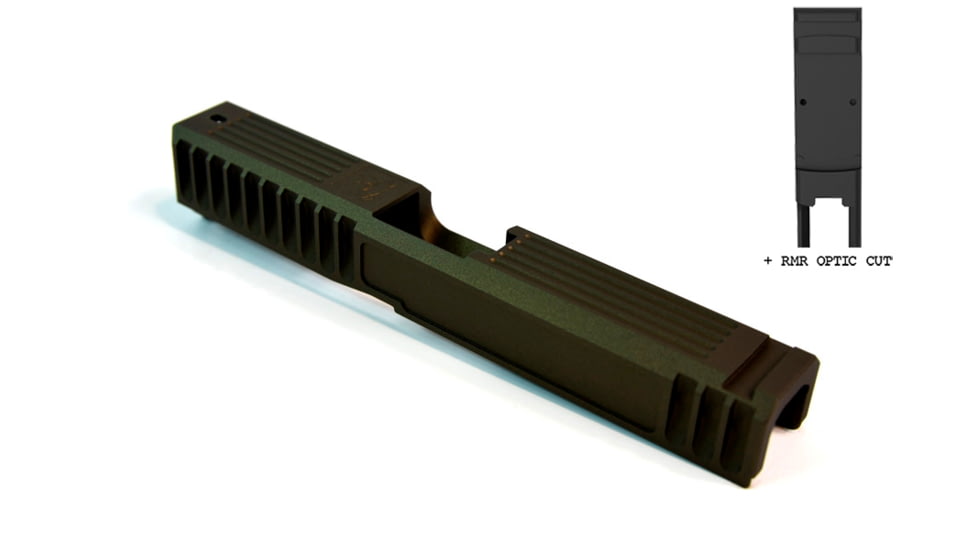 Gun Cuts Bulldog Slide for Glock 19, Optic Cut, Midnight Bronze, GC-G19-BUL-MBR-RMR