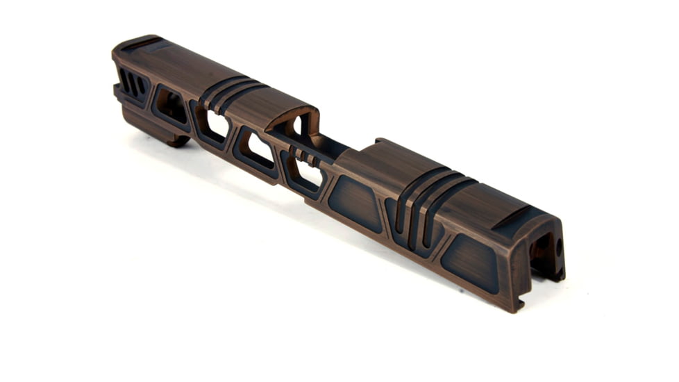 Gun Cuts Cyberpunk for Sig Sauer P320 Full Size/M17, No Optic Cut, Battleworn Copper, GC-P320F-CYB-COPBW-NO