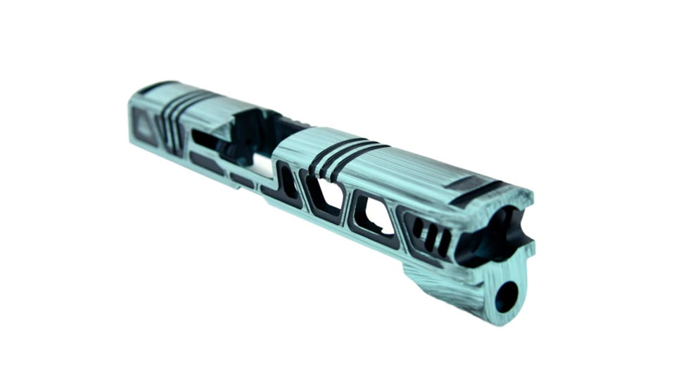 Gun Cuts Cyberpunk for Sig Sauer P320 Full Size/M17, No Optic Cut, Battleworn Robbins Egg Blue, GC-P320F-CYB-REBBW-NO