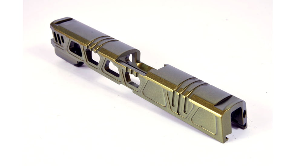 Gun Cuts Cyberpunk for Sig Sauer P320 Full Size/M17, No Optic Cut, Leprechaun Gold, GC-P320F-CYB-LGO-NO