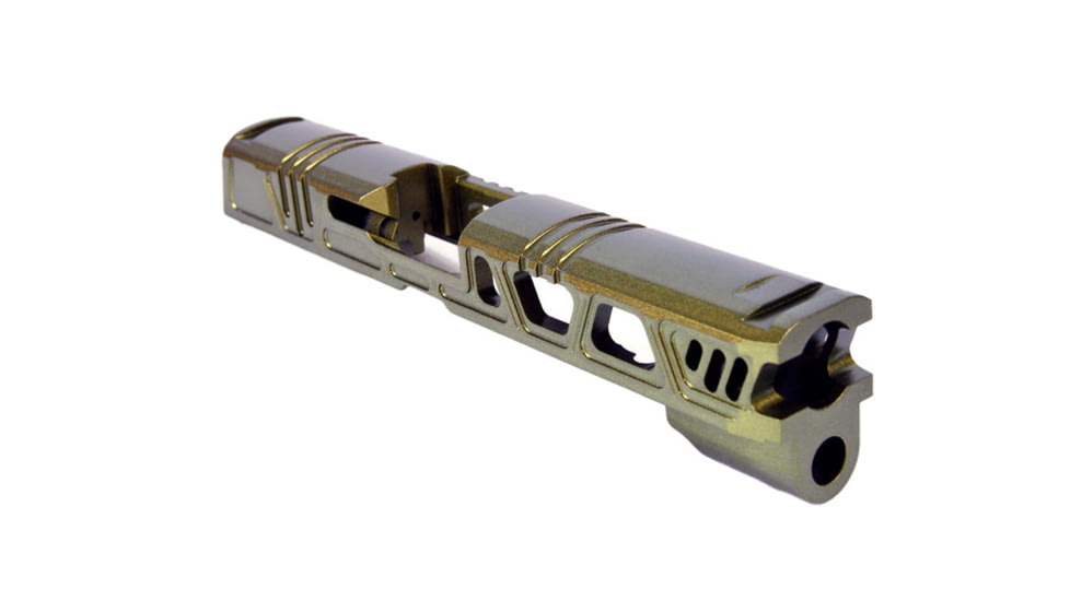 Gun Cuts Cyberpunk for Sig Sauer P320 Full Size/M17, No Optic Cut, Leprechaun Gold, GC-P320F-CYB-LGO-NO
