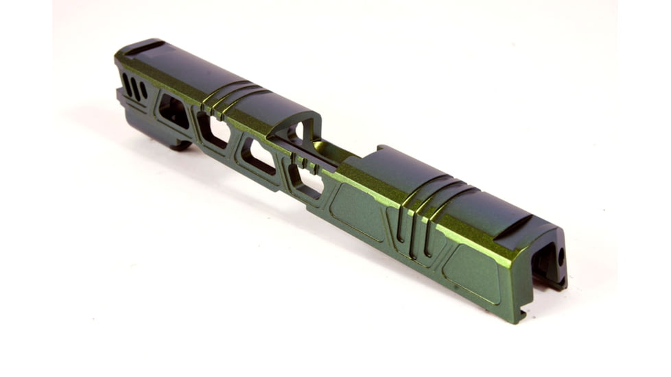 Gun Cuts Cyberpunk for Sig Sauer P320 Full Size/M17, No Optic Cut, Radioactive Green, GC-P320F-CYB-RGR-NO