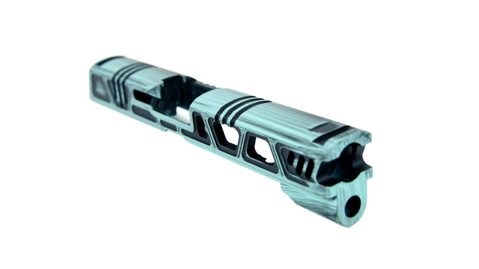 Gun Cuts Cyberpunk for Sig Sauer P320 Full Size/M17, Optic Cut, Battleworn Robbins Egg Blue, GC-P320F-CYB-REBBW-RMR