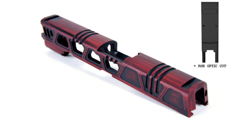 Gun Cuts Cyberpunk for Sig Sauer P320 Full Size/M17, Optic Cut, Battleworn USMC Red, GC-P320F-CYB-UREBW-RMR