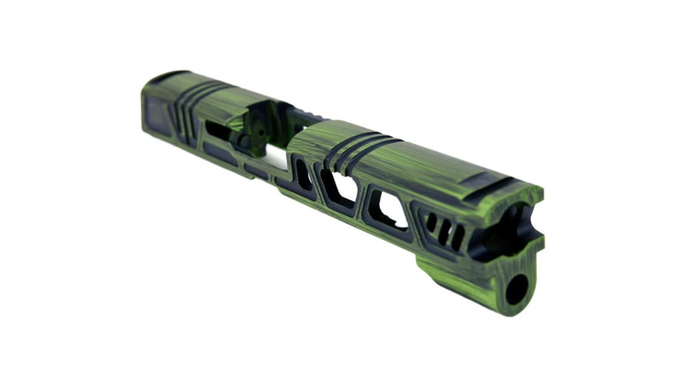 Gun Cuts Cyberpunk for Sig Sauer P320 Full Size/M17, Optic Cut, Battleworn Zombie Green, GC-P320F-CYB-ZGRBW-RMR