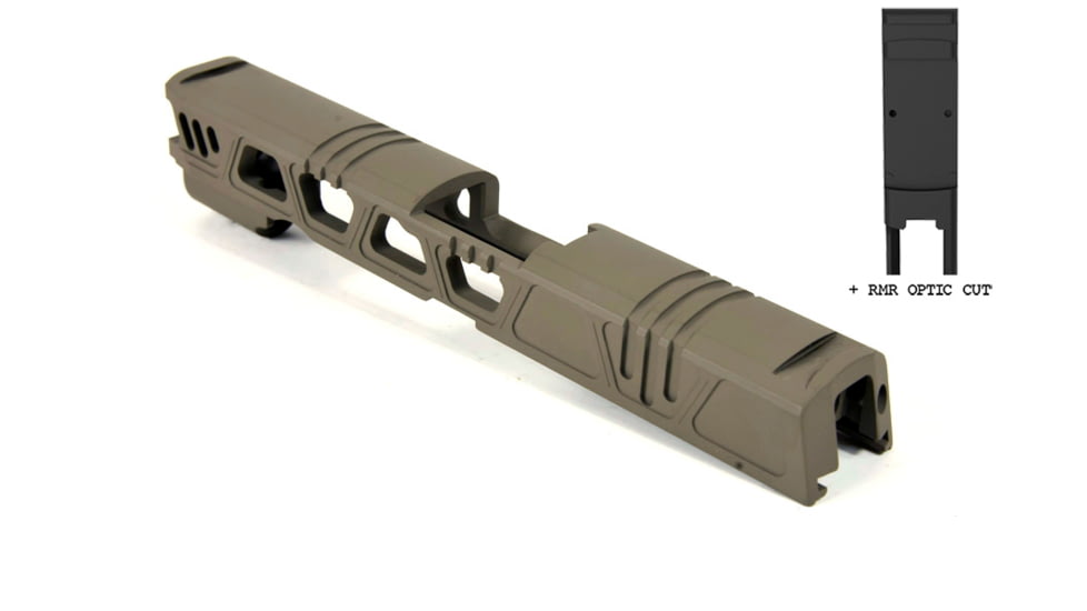 Gun Cuts Cyberpunk for Sig Sauer P320 Full Size/M17, Optic Cut, Flat Dark Earth, GC-P320F-CYB-FDE-RMR
