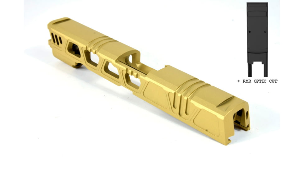 Gun Cuts Cyberpunk for Sig Sauer P320 Full Size/M17, Optic Cut, Gold, GC-P320F-CYB-GOL-RMR