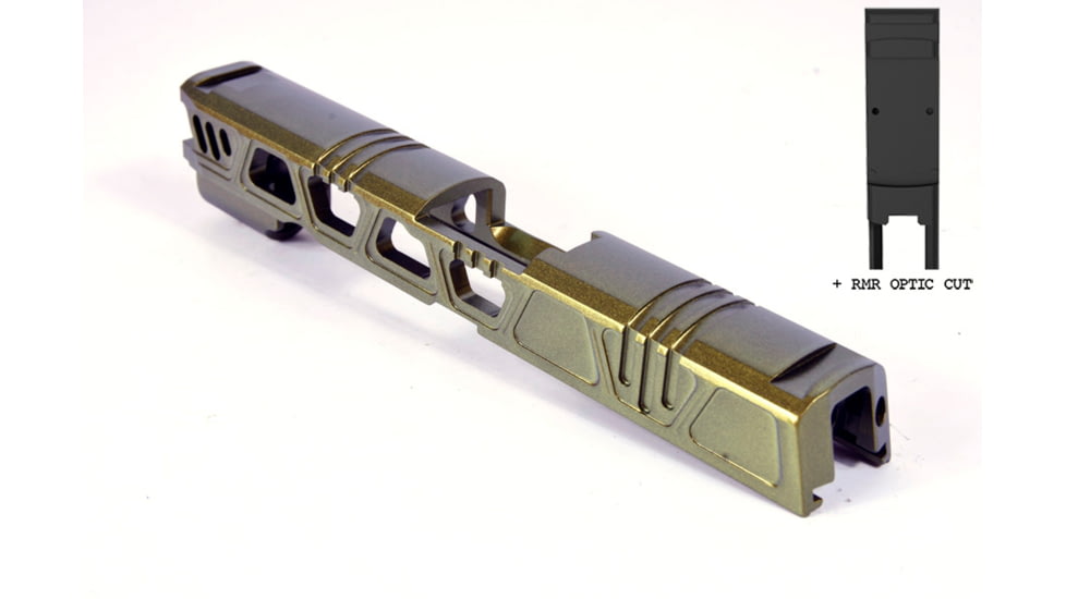 Gun Cuts Cyberpunk for Sig Sauer P320 Full Size/M17, Optic Cut, Leprechaun Gold, GC-P320F-CYB-LGO-RMR