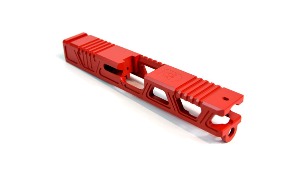 Gun Cuts Cyberpunk Slide for Glock 19, No Optic Cut, USMC Red, GC-G19-CYB-URE-NO