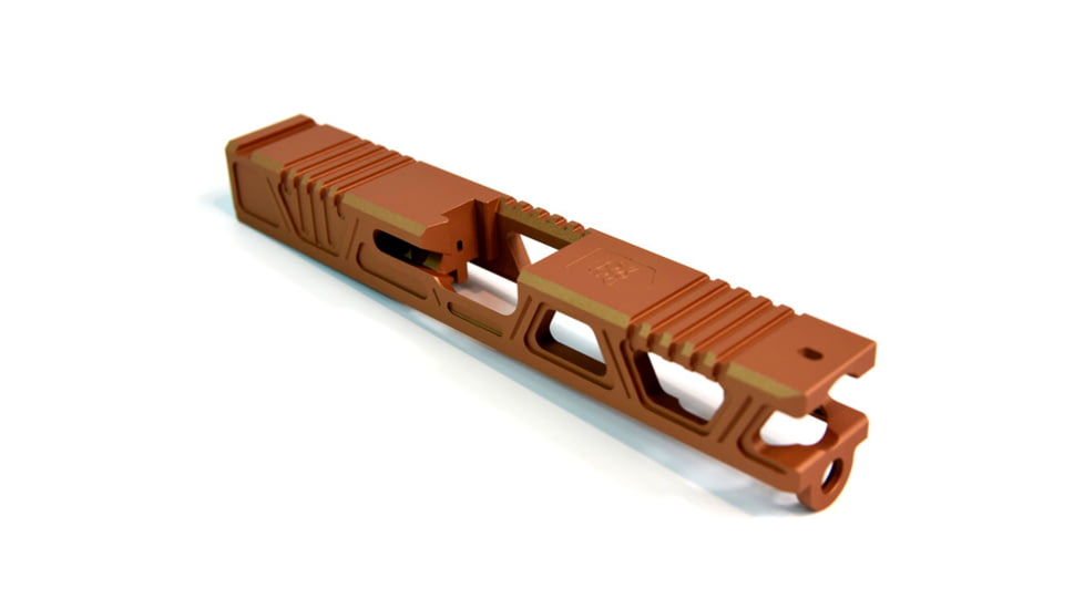 Gun Cuts Cyberpunk Slide for Glock 19, Optic Cut, Copper, GC-G19-CYB-COP-RMR
