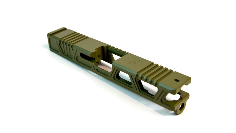 Gun Cuts Cyberpunk Slide for Glock 19, Optic Cut, Noveske Bazooka Green, GC-G19-CYB-NBG-RMR