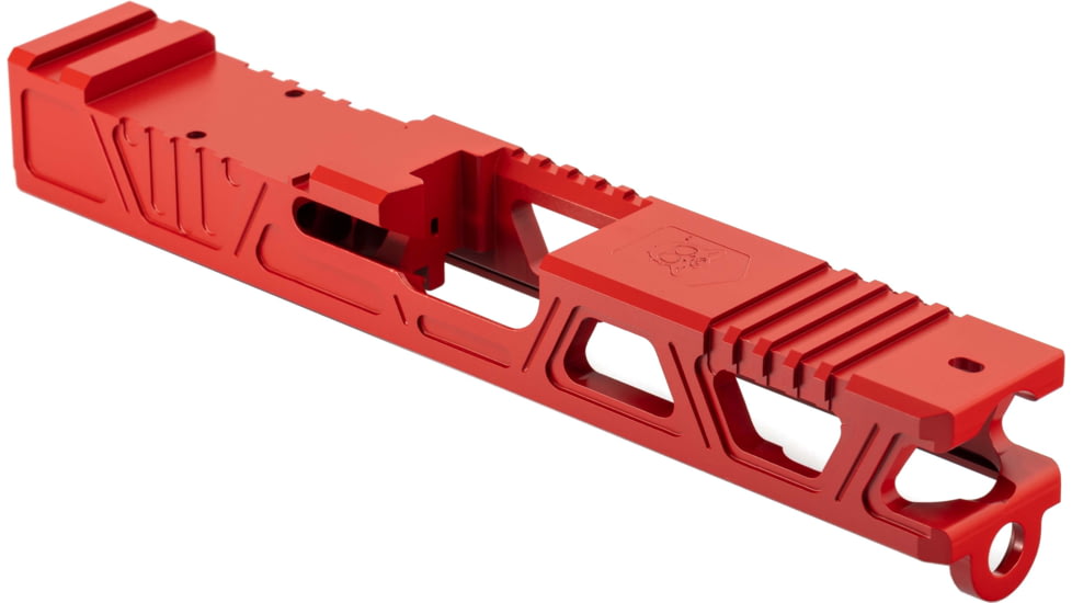 Gun Cuts Cyberpunk Slide for Glock 19, Optic Cut, USMC Red, GC-G19-CYB-URE-RMR