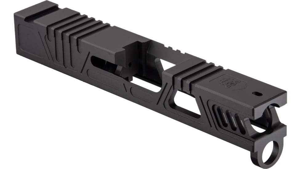 Gun Cuts Cyberpunk Slide for Glock 43/43X, No Optic Cut, Graphite Black, GC-G43-CYB-GBL-NO