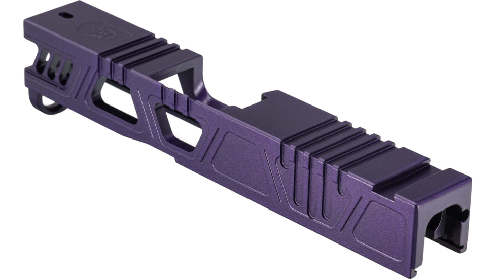 Gun Cuts Cyberpunk Slide for Glock 43/43X, No Optic Cut, Royal Purple, GC-G43-CYB-RPR-NO