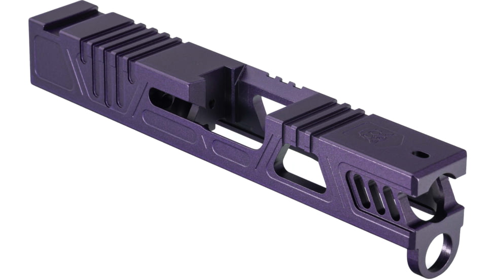 Gun Cuts Cyberpunk Slide for Glock 43/43X, No Optic Cut, Royal Purple, GC-G43-CYB-RPR-NO