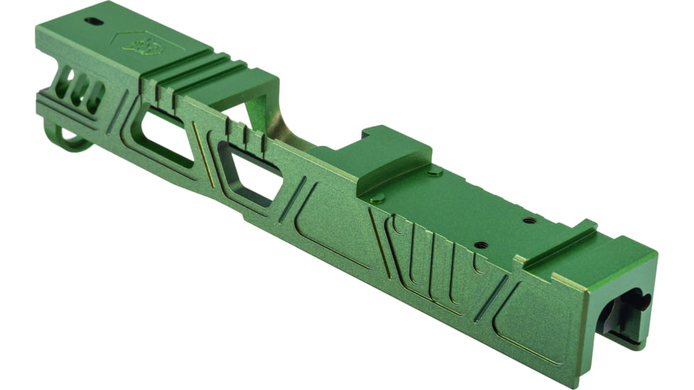 Gun Cuts Cyberpunk Slide for Glock 43/43X, Optic Cut, Radioactive Green, GC-G43-CYB-RGR-RMR