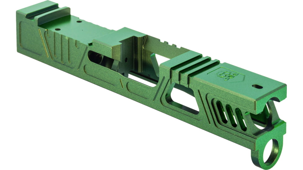 Gun Cuts Cyberpunk Slide for Glock 43/43X, Optic Cut, Radioactive Green, GC-G43-CYB-RGR-RMR