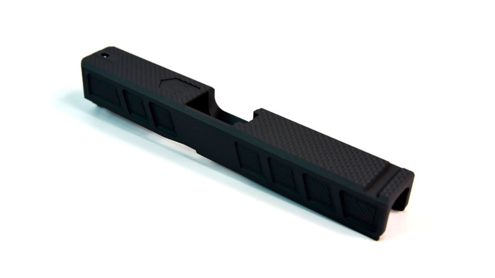 Gun Cuts Gentleman Slide for Glock 19, No Optic Cut, Graphite Black, GC-G19-GEN-GBL-NO
