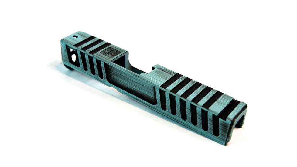 Gun Cuts Juggernaut Slide for Glock 26, No Optic Cut, Battleworn Robbins Egg Blue, GC-G26-JUG-REBBW-NO